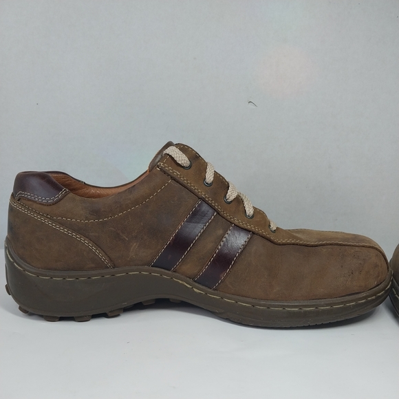 Vtg 90's Skechers Size 10.5 Brown Leather Lace Up Square Toe Y2k Casual Shoes - Picture 7 of 12